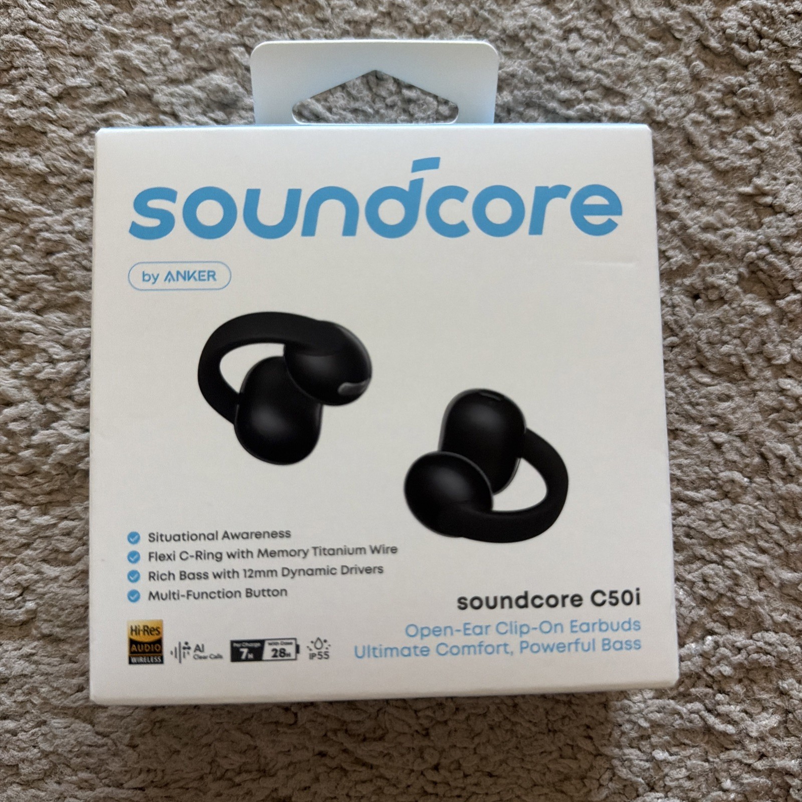 Soundcore - by Anker C50i Open-Sound Clip Style Bluetooth Wireless Earbuds - ...