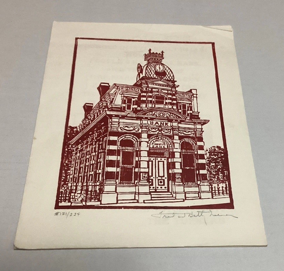 Fred Betty Turner Urbana Illinois 1971 Cloud State Bank McLeansboro  XMas Card