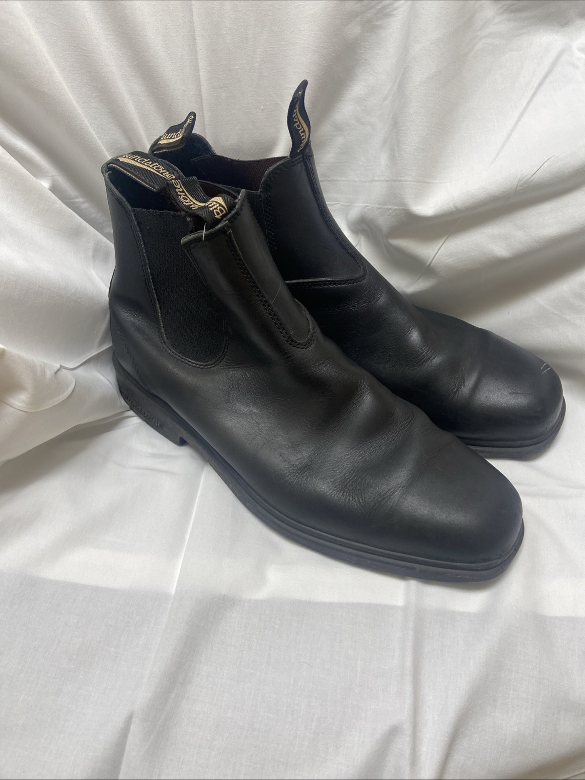 Blundstone Men Size 12 US 13 Black Leather Pull On Side Elastic Chelsea Boot