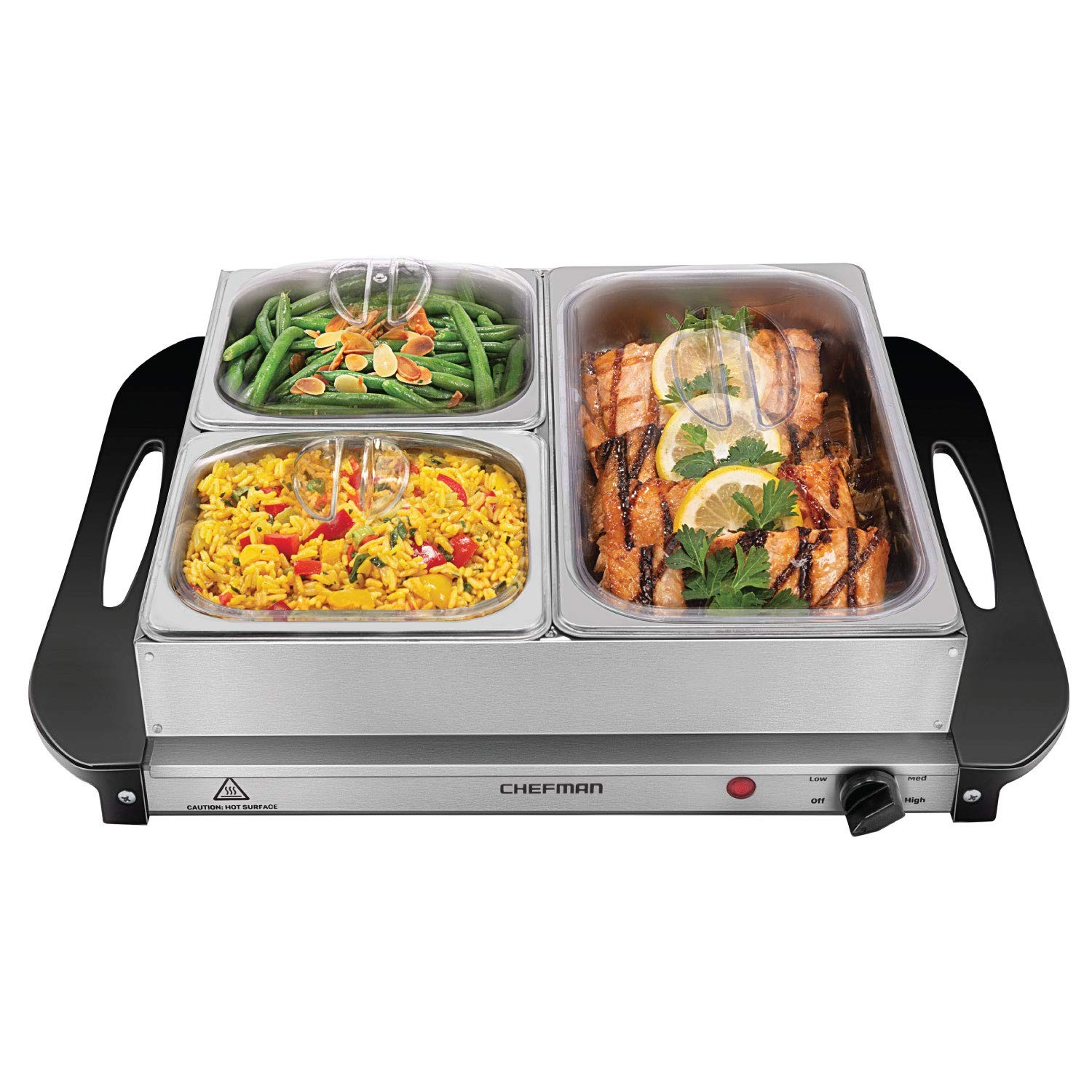 Chefman Electric Buffet Server + Warming Tray w/Adjustable Temperature