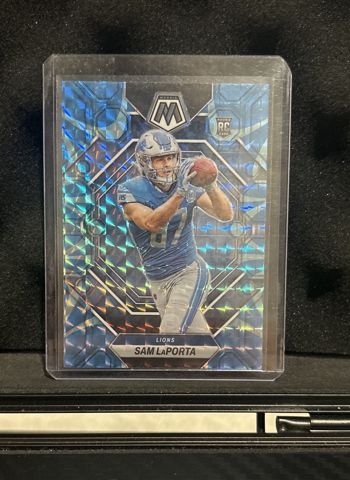 2023 Panini Mosaic - Rookies Sam LaPorta #360 Reactive Blue Mosaic Prizm (RC) 2023 Panini Mosaic - Rookies Sam LaPorta #360 Reactive Blue Mosaic Prizm (RC)