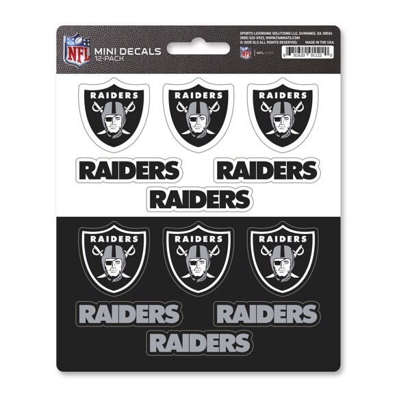 Las Vegas Raiders - Set Of 12 Sticker Sheet Las Vegas Raiders - Set Of 12 Sticker Sheet
