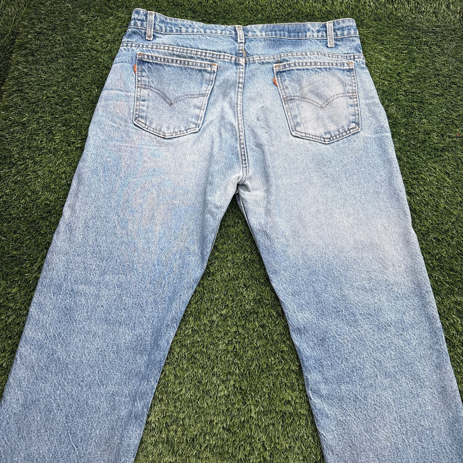 Vintage Levi\'s 505 Orange Tab Jeans Mens 38x32 (Fits 36x32)Light Denim USA Made
