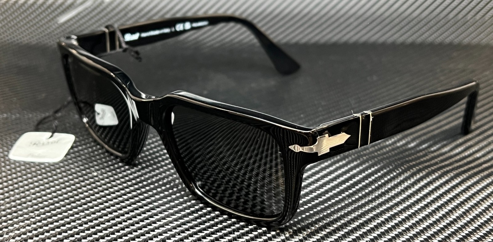PERSOL PO3272S 95 48 Black Dark Grey Polarized Men\'s 53 mm Sunglasses
