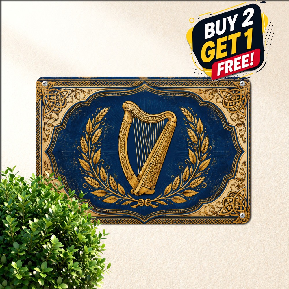 Harp Lager Irish Beer Vintage Ad Tin Sign Retro Pub Bar Metal Wall Decor