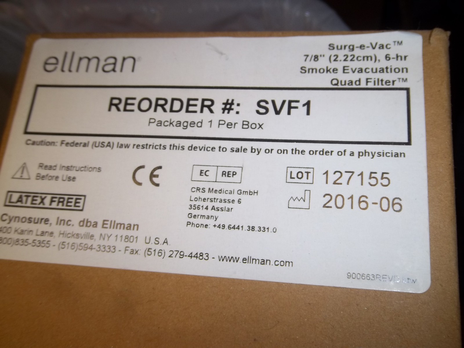 SVF1 Ellman Surgical‑e‑Vac 7/8 SVF1 Ellman Surgical‑e‑Vac 7/8