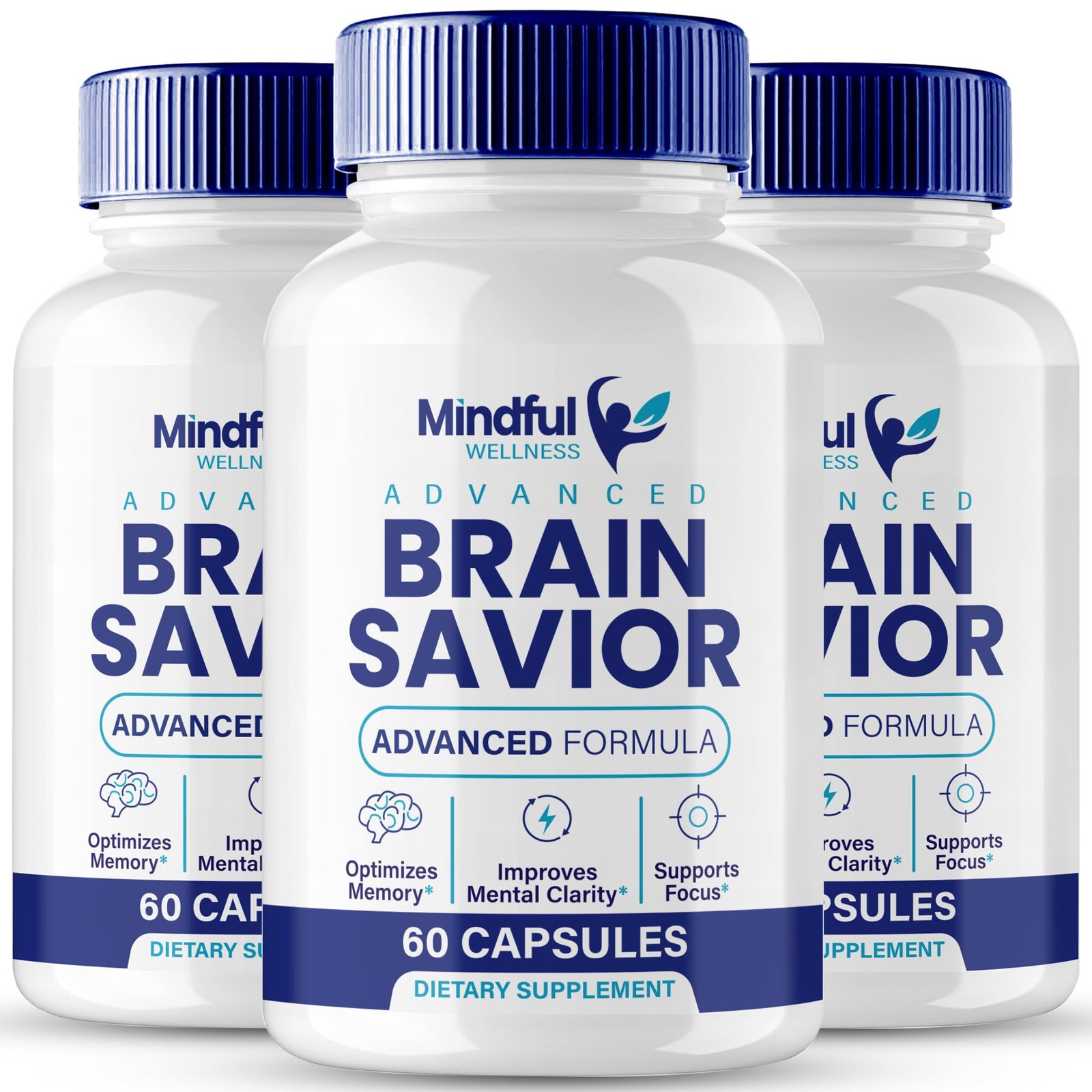 BrainSavior Brain Savior Mindful Wellness Supplement - 180 Capsules (3 Pack)