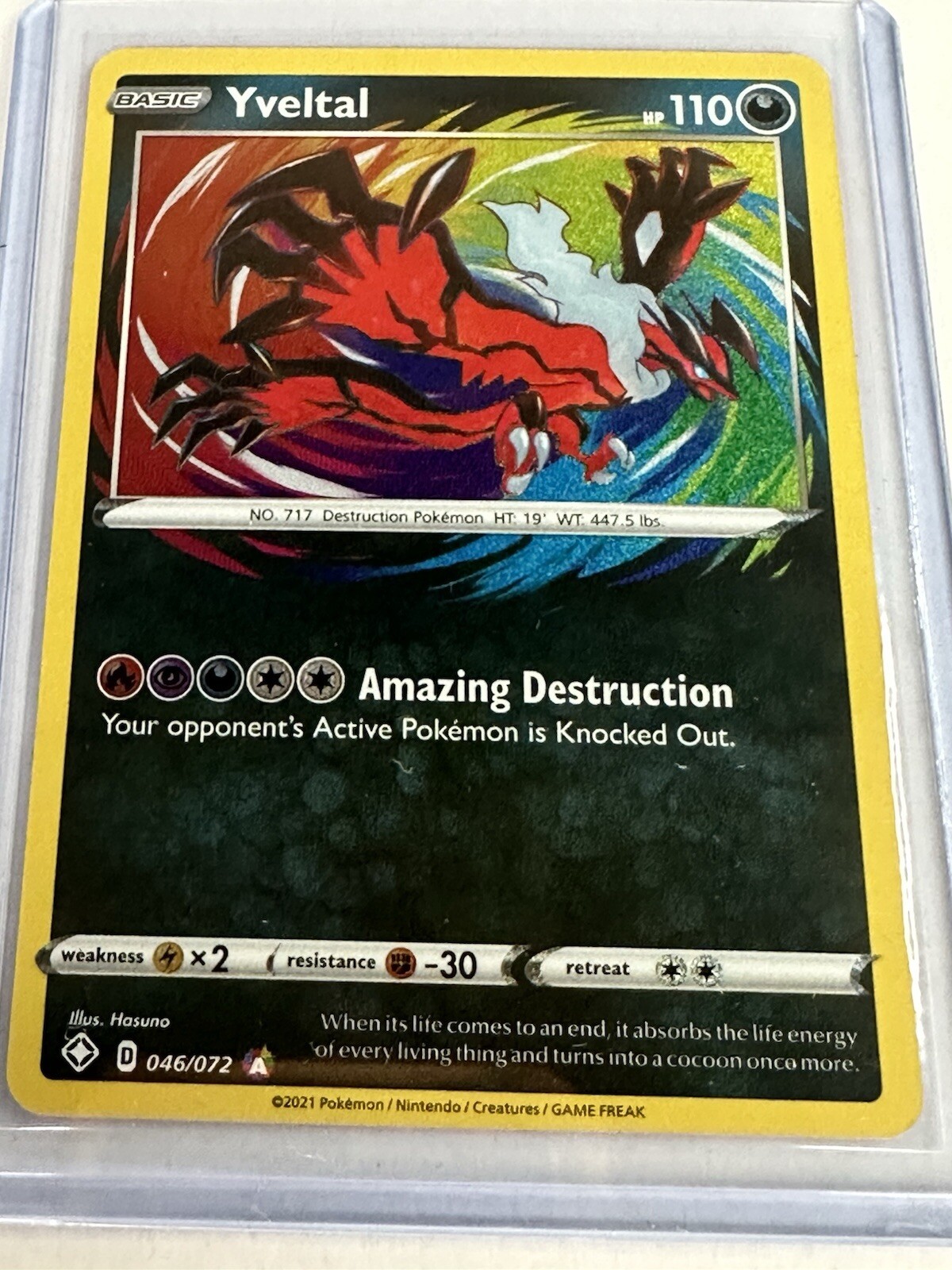 Yveltal 046/072 Shining Fates Amazing Rare Holo Foil Rare Pokemon Yveltal 046/072 Shining Fates Amazing Rare Holo Foil Rare Pokemon