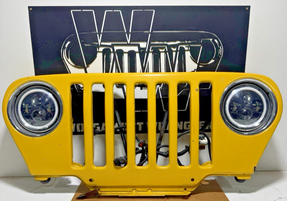 97-06 Jeep TJ Wrangler PYH Solar Yellow Front Grille Panel Headlights & Harness