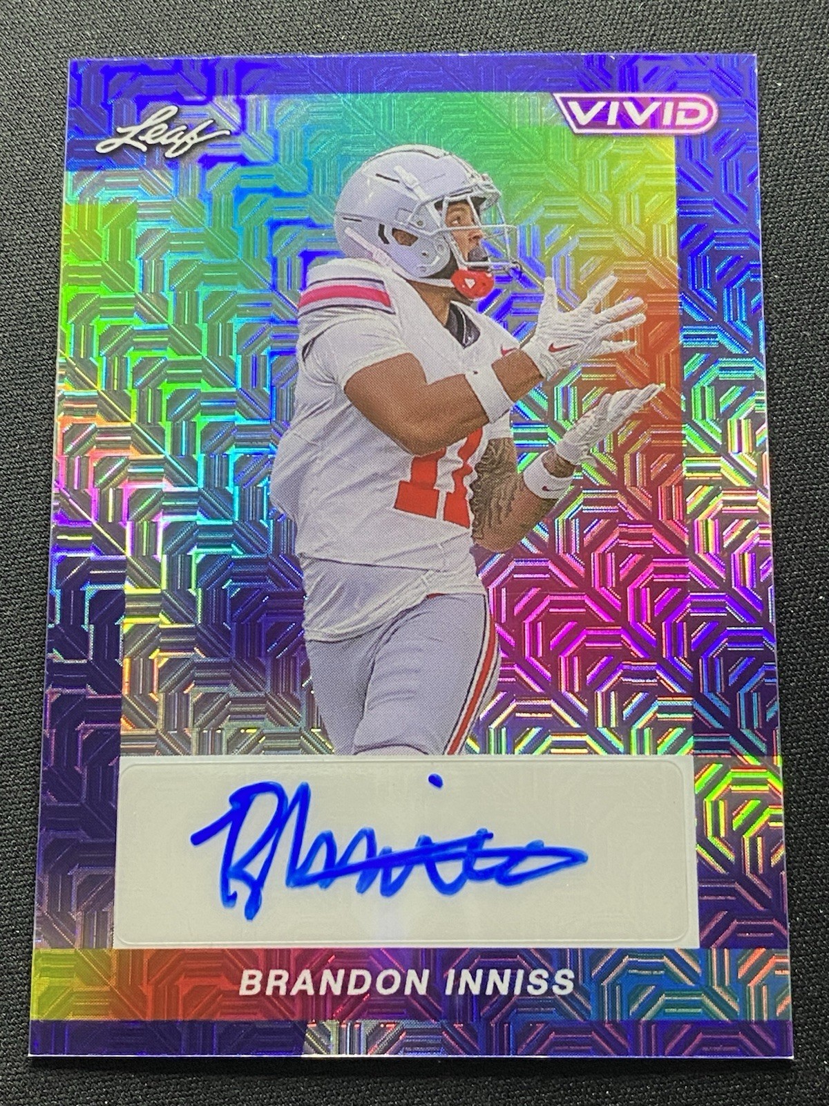 2024 Leaf Vivid Blue Mojo /7 Brandon Inniss Auto #BA-BI1 Autograph 2024 Leaf Vivid Blue Mojo /7 Brandon Inniss Auto #BA-BI1 Autograph