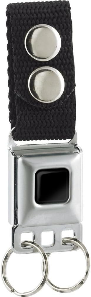 Buckle-Down Keychain, Seatbelt Buckle Black 4.5\