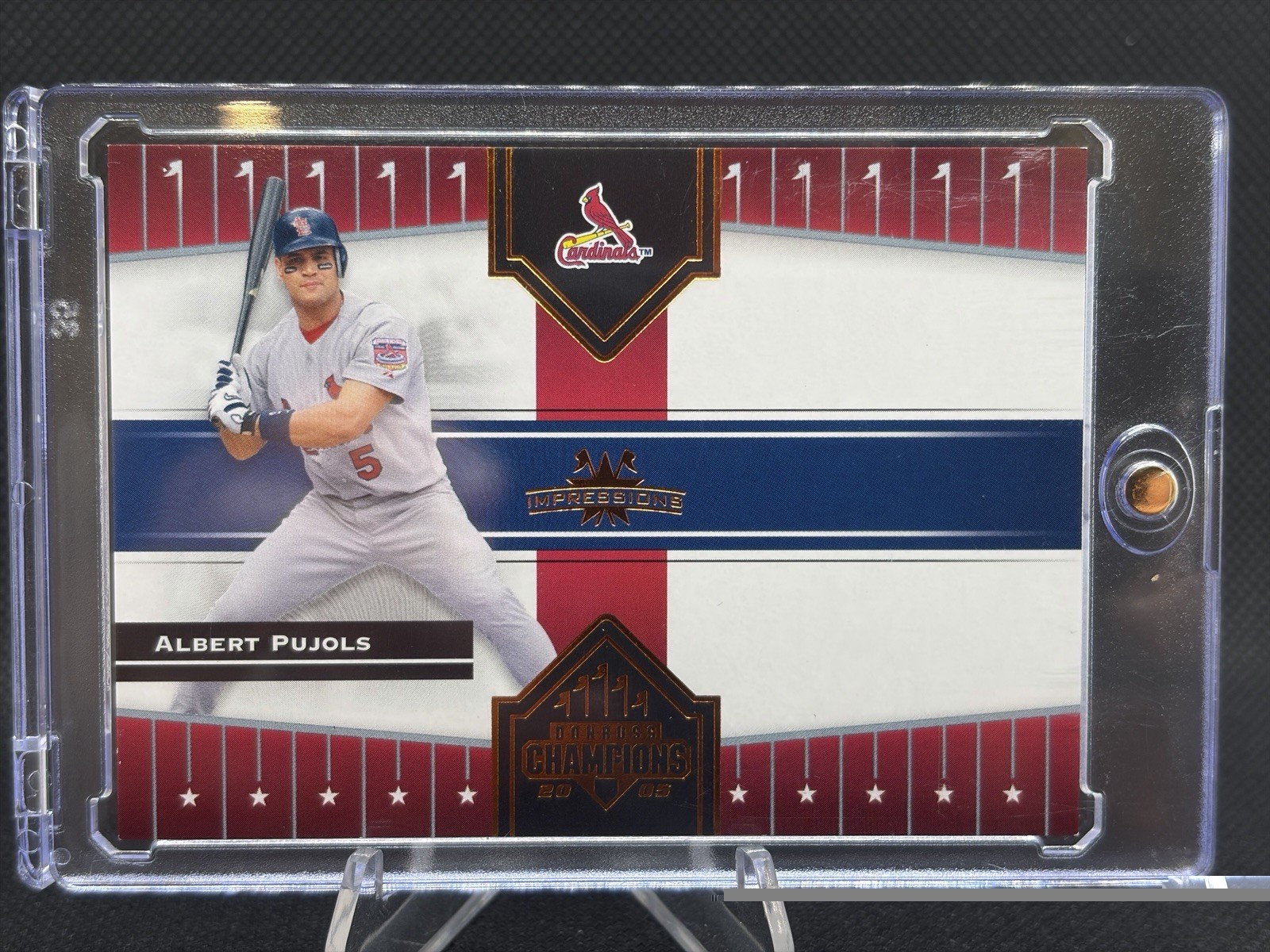 2005 Donruss Champions Impressions Albert Pujols #422 Orange 69/75 Cardinals 2005 Donruss Champions Impressions Albert Pujols #422 Orange 69/75 Cardinals