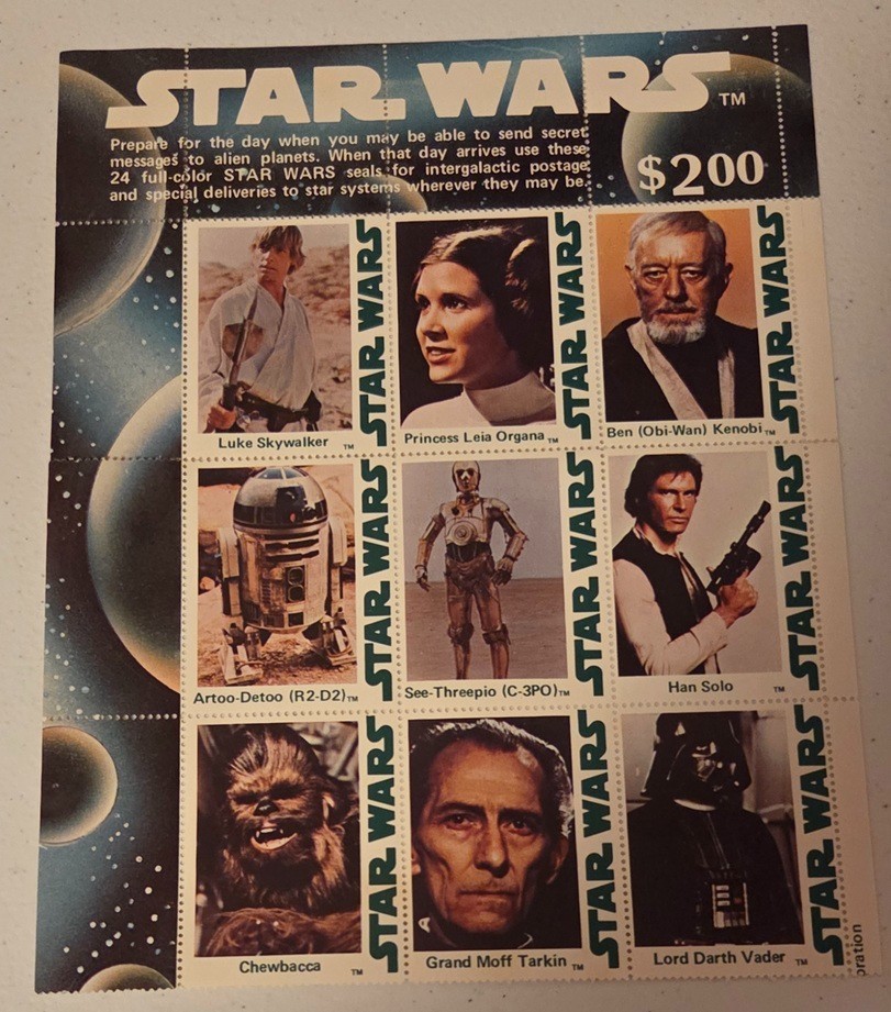24 Vintage 1977 Star Wars Commemorative Seals