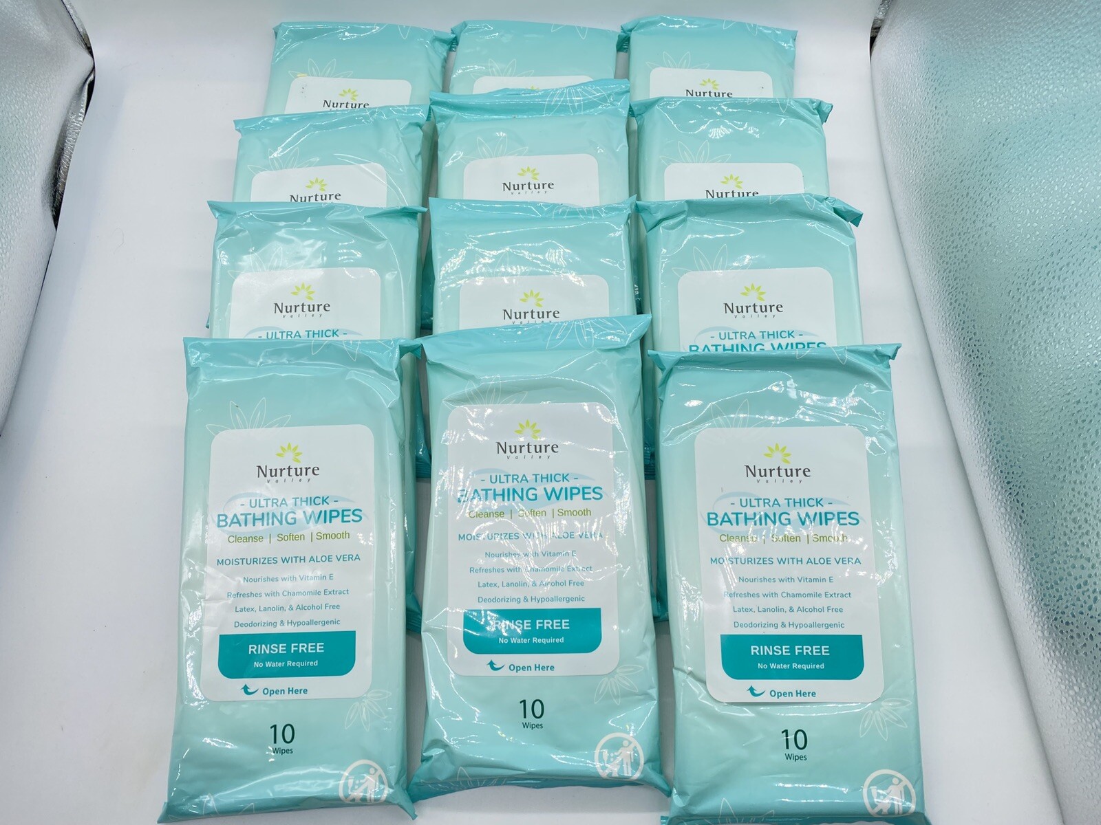 Nurture XL Ultra Thick Body Wipes for Adults w/Aloe - 120 Extra Large Disposable
