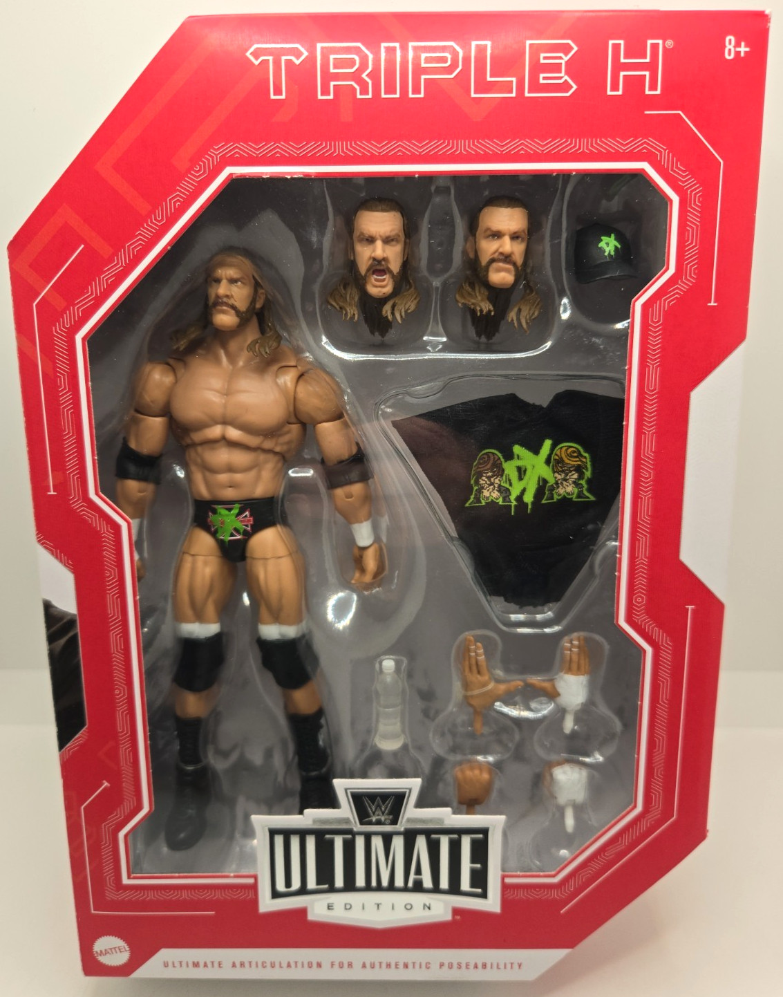 WWE Ultimate Edition Triple H with DX T-Shirt Fan Takeover Action Figure Mattel WWE Ultimate Edition Triple H with DX T-Shirt Fan Takeover Action Figure Mattel