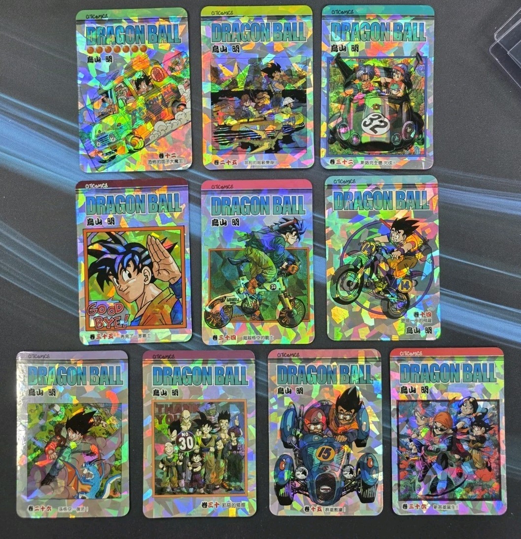 Dragon Ball Carddass Prism Card Lot of 10 Akira Toriyama Vintage Holo Set
