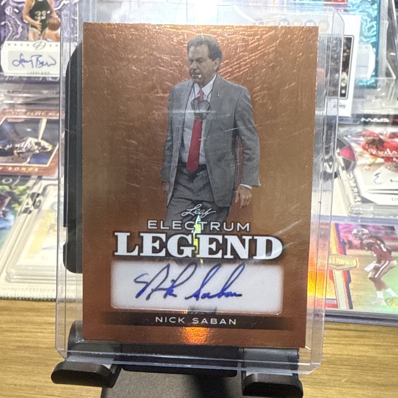 2024 Leaf Electrum Nick Saban Auto /10 Alabama Crimson Tide 🔥