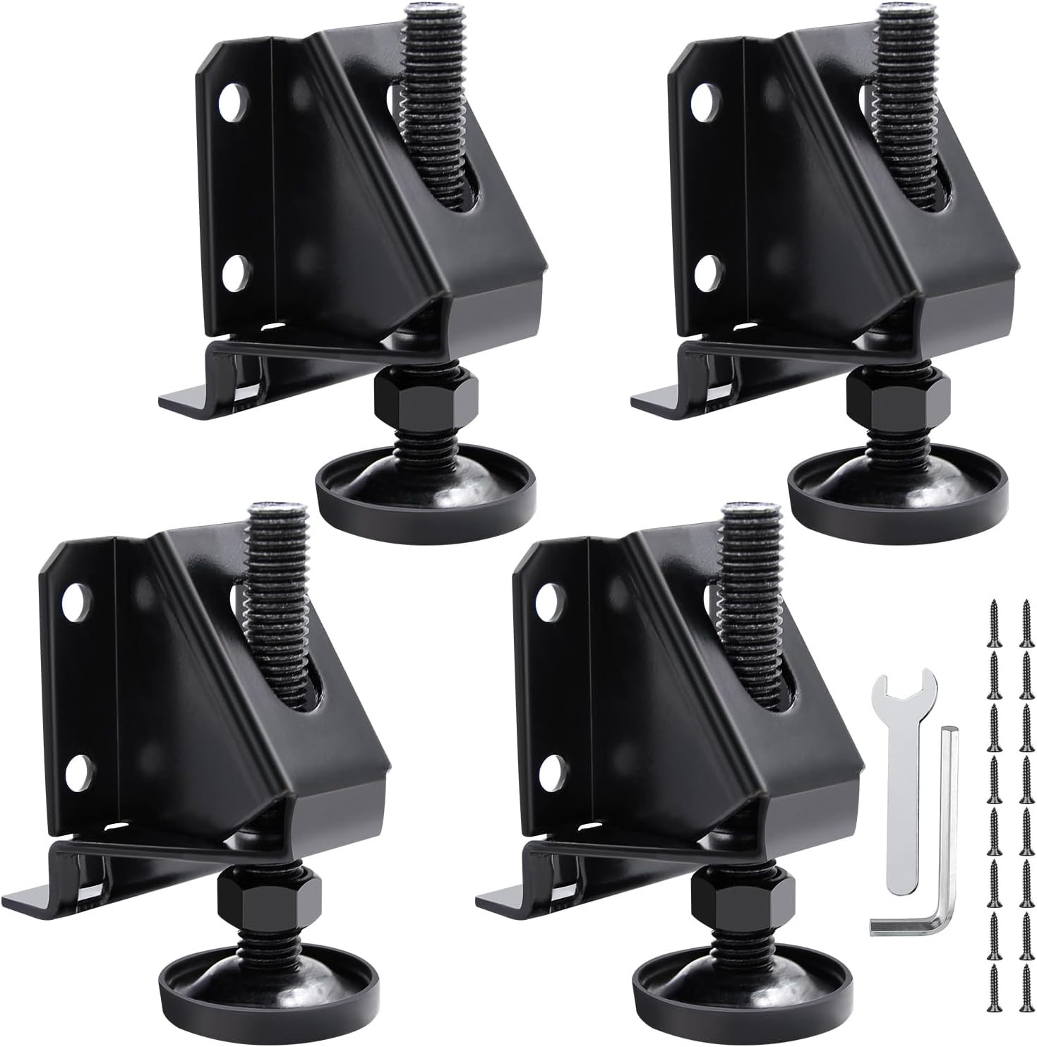 4/8/16 Pack Heavy Duty Leg Leveler, 2-inch Adjustable Height, for Furniture, Tab 4/8/16 Pack Heavy Duty Leg Leveler, 2-inch Adjustable Height, for Furniture, Tab