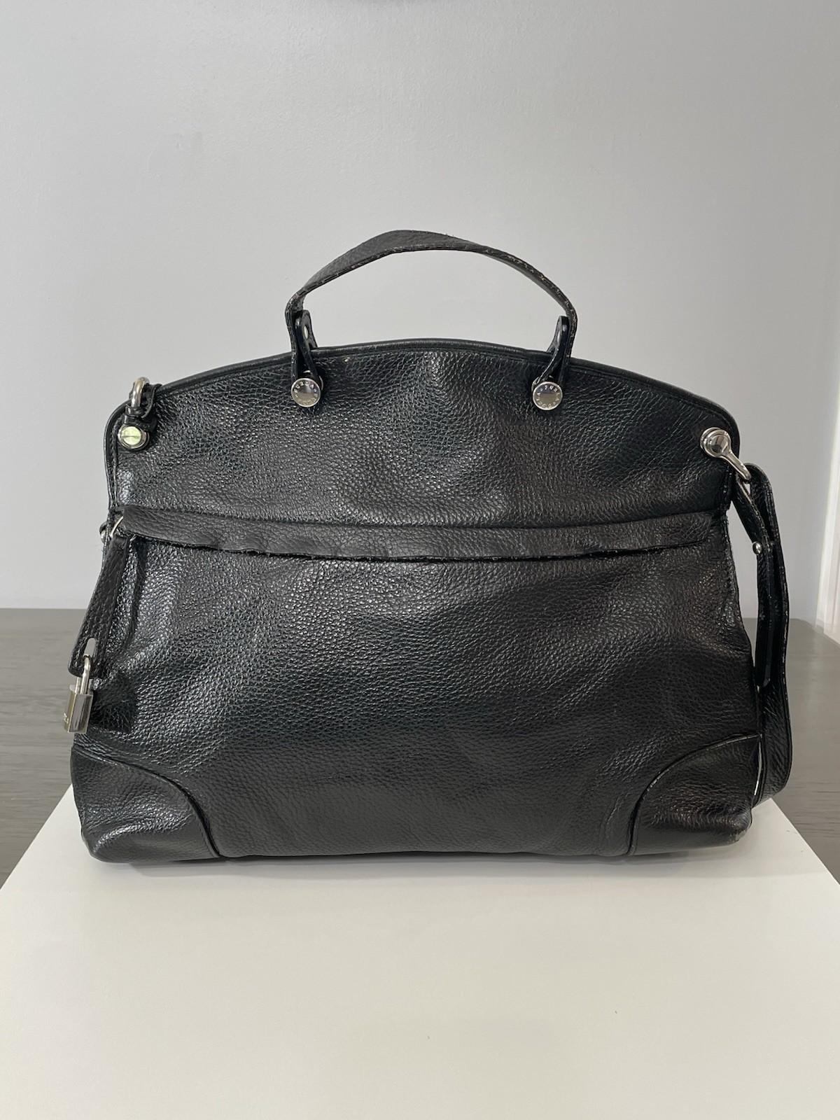 Furla Genuine Leather Black Shoulder Crossbody Bag Made in Romania