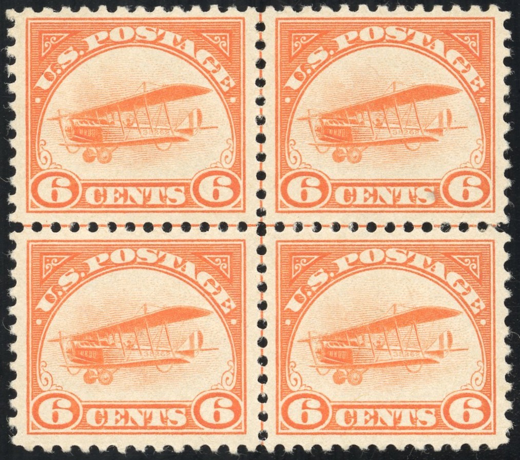 US Stamps # C1 Airmail MLH Superb Center Line Block Rare Scott Value $275.00 US Stamps # C1 Airmail MLH Superb Center Line Block Rare Scott Value $275.00