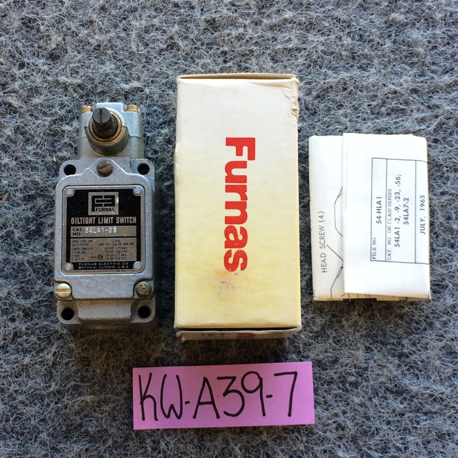 NOS Furnas 54LA123 Oil Tight Rotary Limit Switch MAKE OFFER 1 Year Warranty