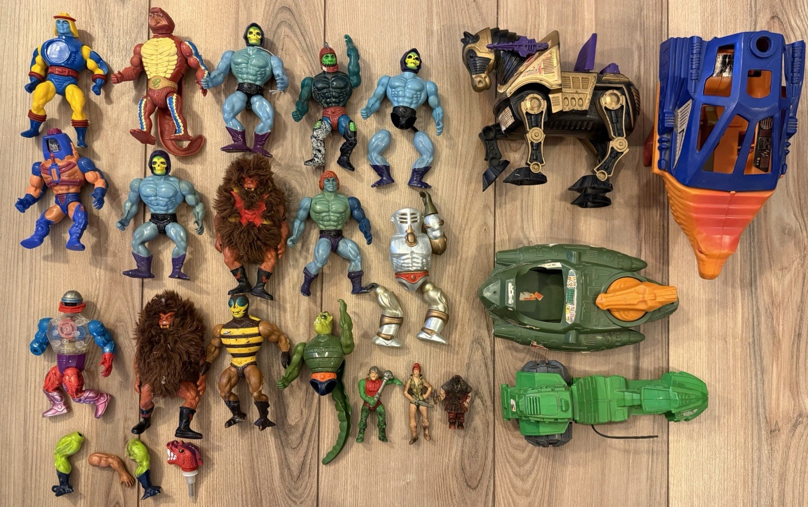 Vintage 70s 80s He-Man Masters of the Universe Action Figure Vehicle Bundle Lot Vintage 70s 80s He-Man Masters of the Universe Action Figure Vehicle Bundle Lot