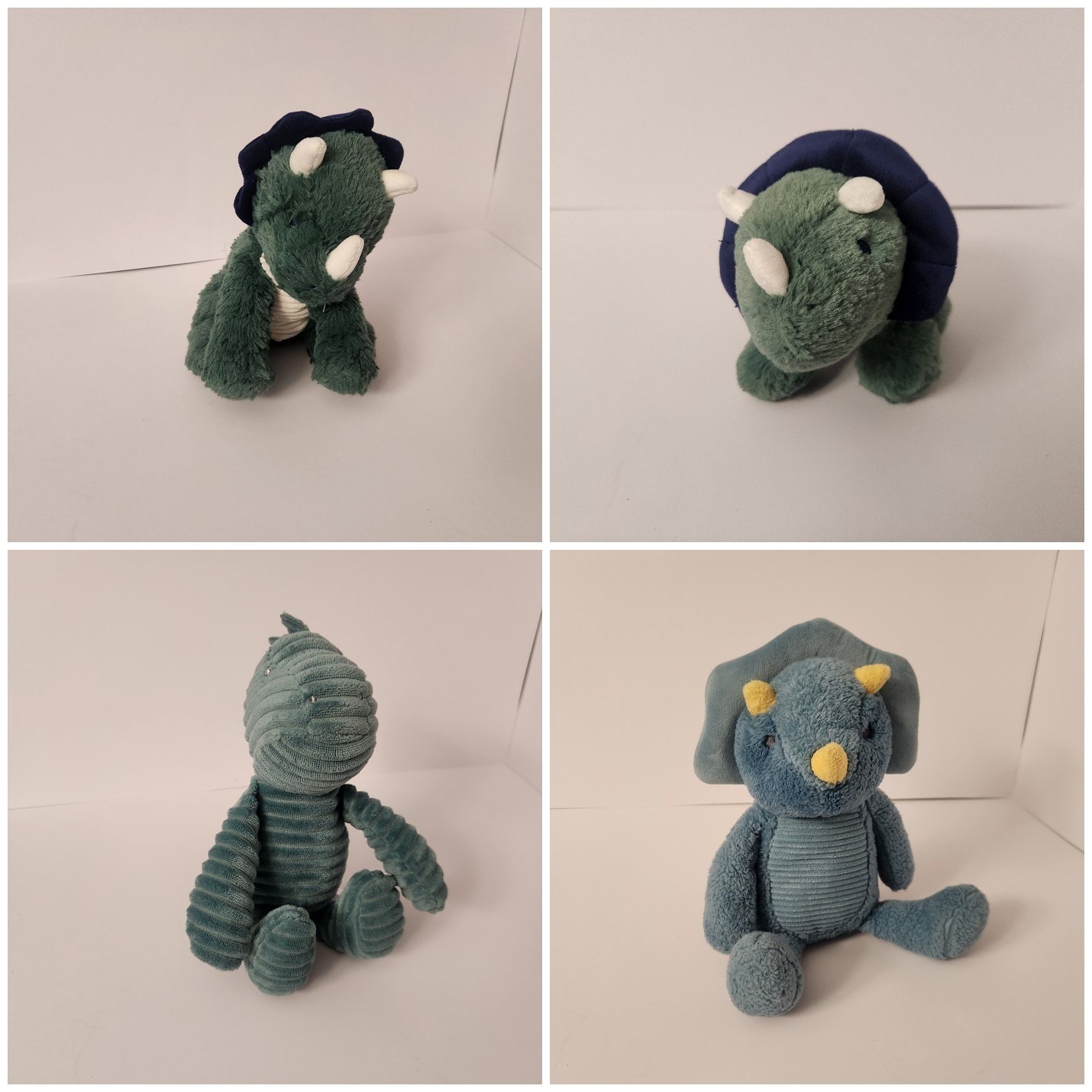 Carters Just One You Plush Dinosaur Lot of 4 Triceratops Corduroy Cloud Island