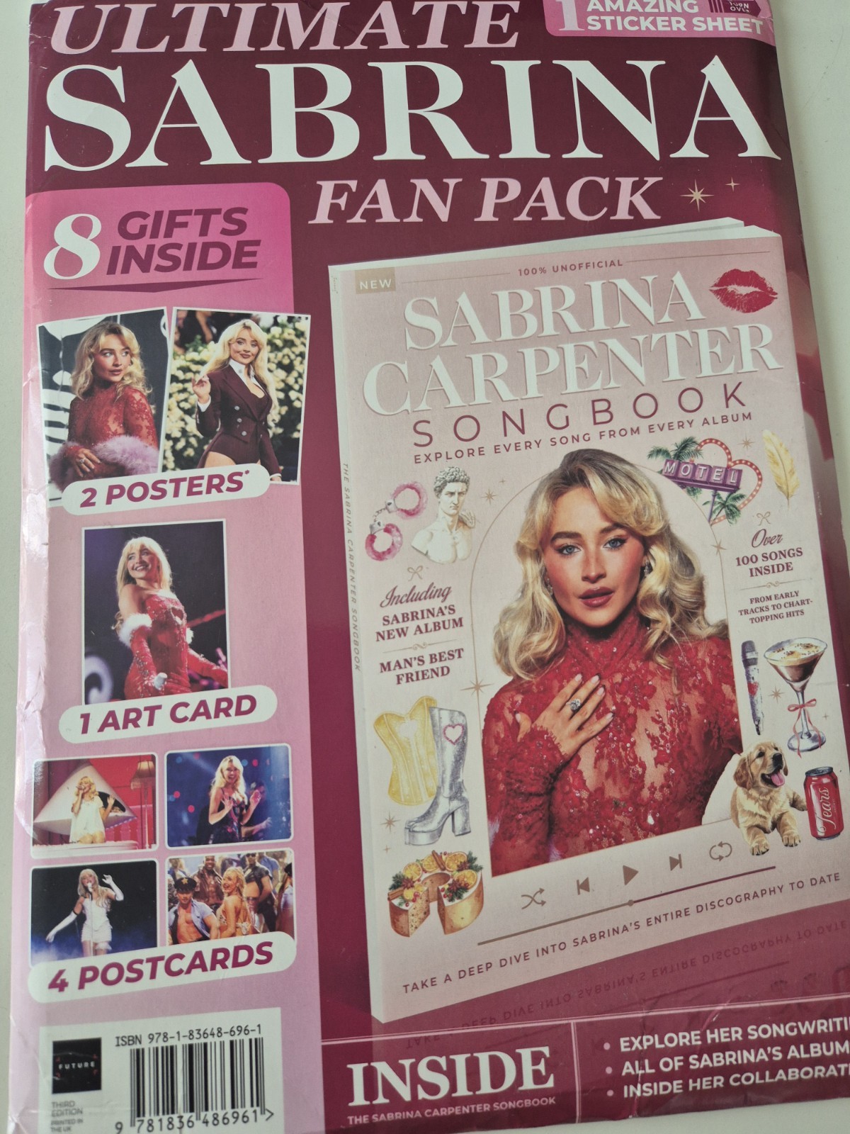 SABRINA CARPENTER ULTIMATE FANPACK +SONGBOOK &POSTERS/ARTCARD/STICKER SHEET ETC
