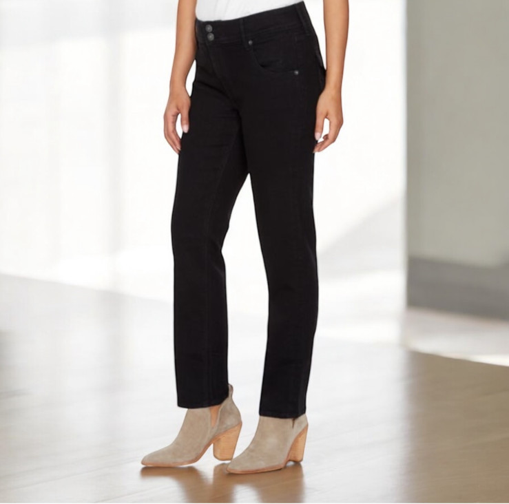 Hudson Los Angeles Women\'s Slim Straight Leg Jeans Black Size 12/32 Hudson Los Angeles Women\'s Slim Straight Leg Jeans Black Size 12/32