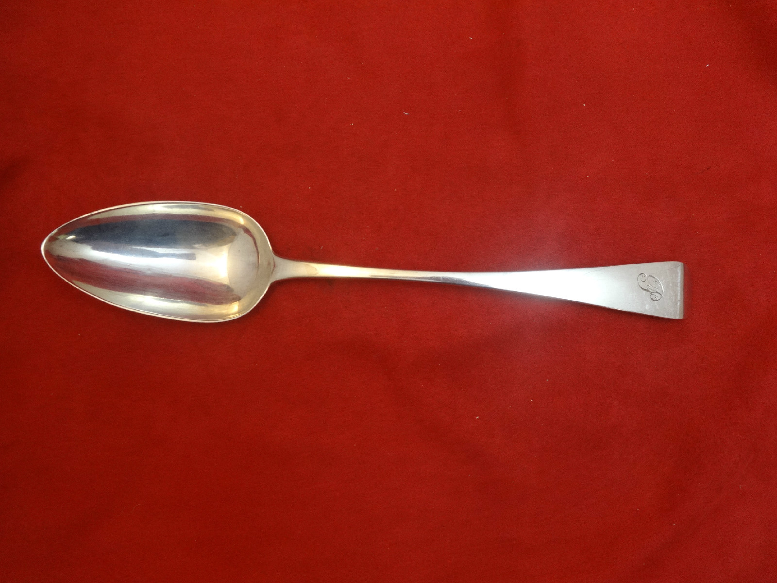 Antique Monogrammed Sterling Silver Platter Spoon London 1816 to 1817 (8506) Antique Monogrammed Sterling Silver Platter Spoon London 1816 to 1817 (8506)