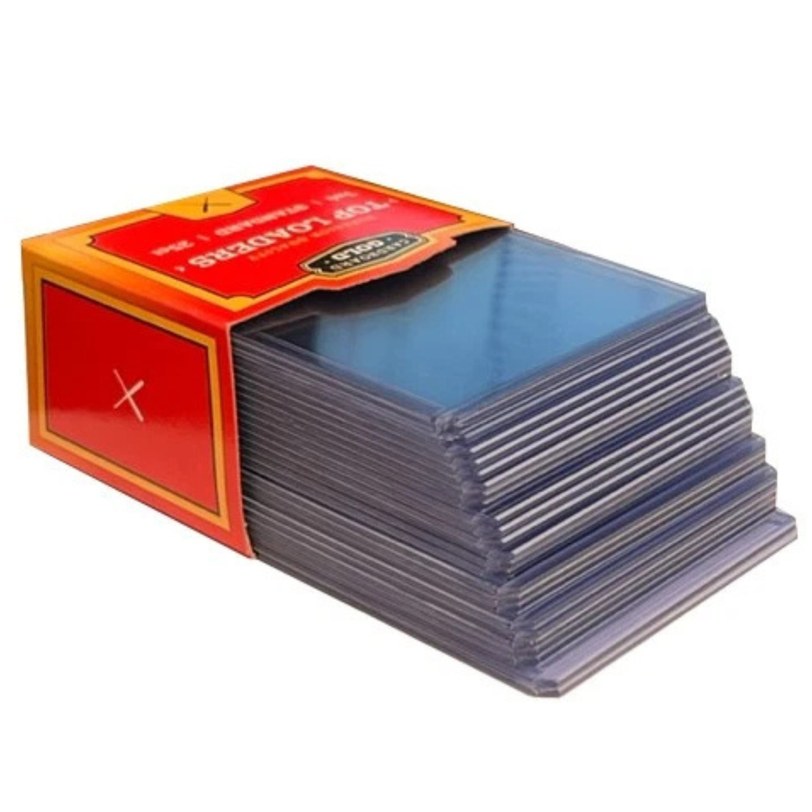 1000ct Case of Cardboard Gold Regular Card Toploaders