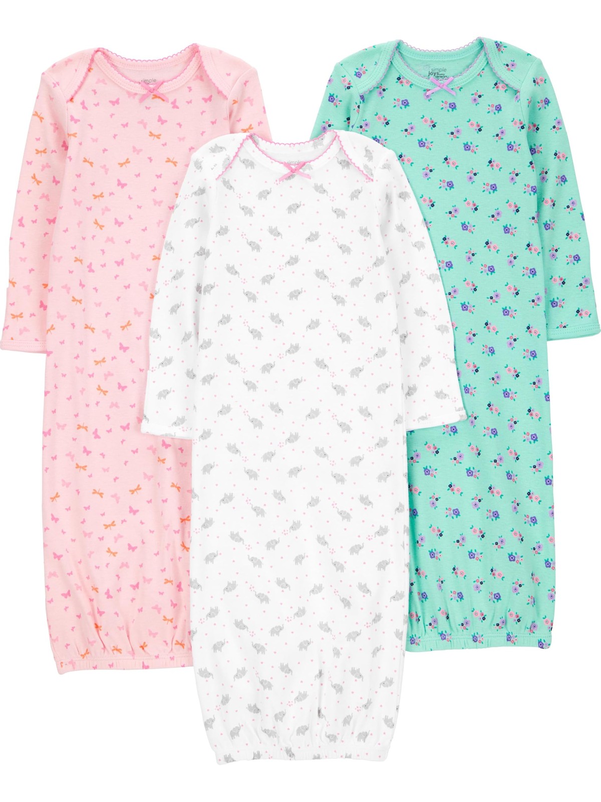 Simple Joys by Carter's Baby Girls 3 Pack Cotton Sleeper Gown
