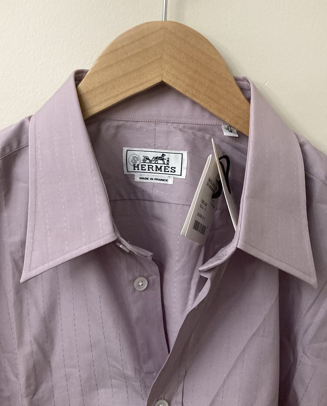 nwt HERMES Dress Shirt Purple Medium