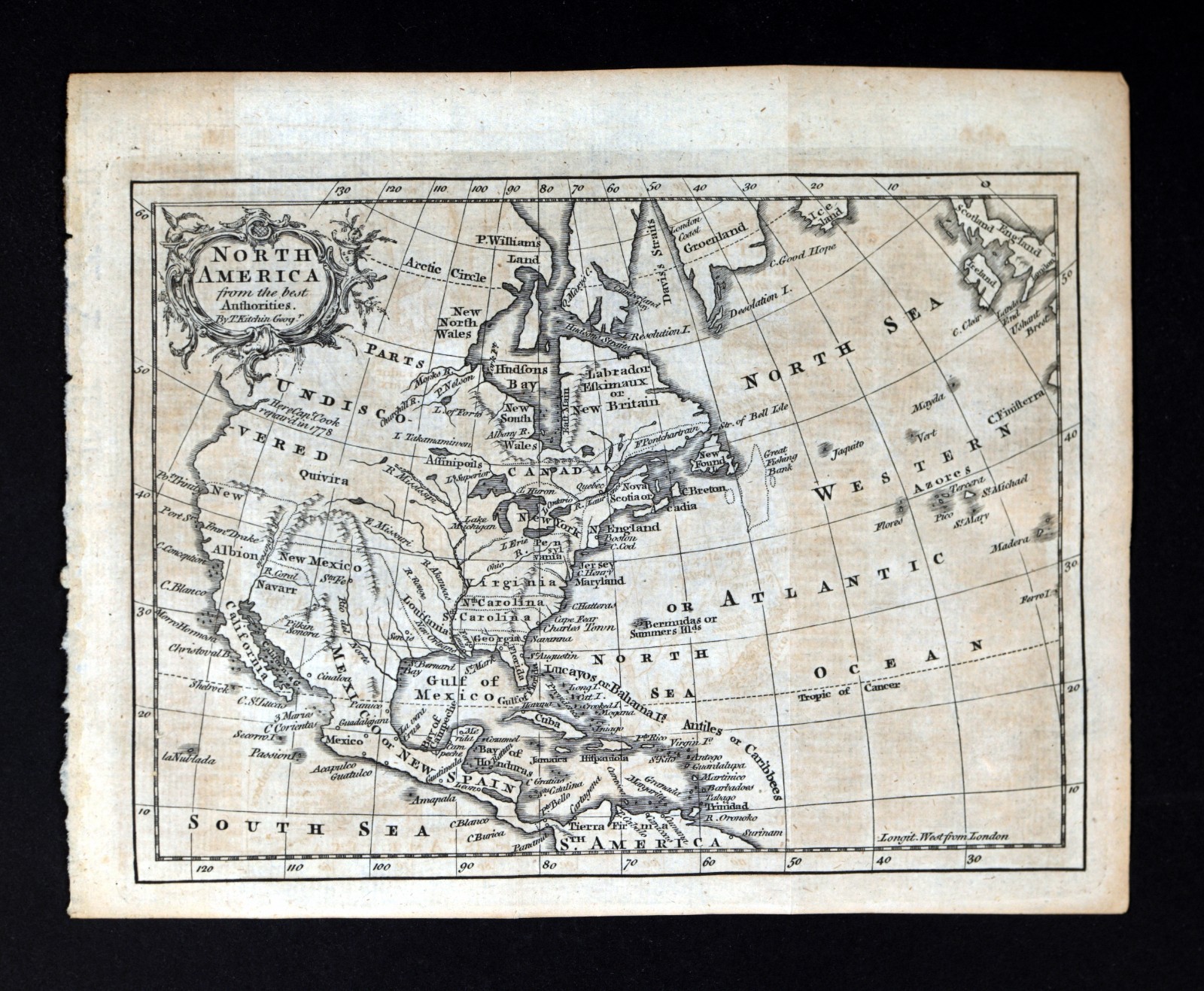 1759 Kitchin Map North America Colonial United States Canada Louisiana CA VA PA 1759 Kitchin Map North America Colonial United States Canada Louisiana CA VA PA