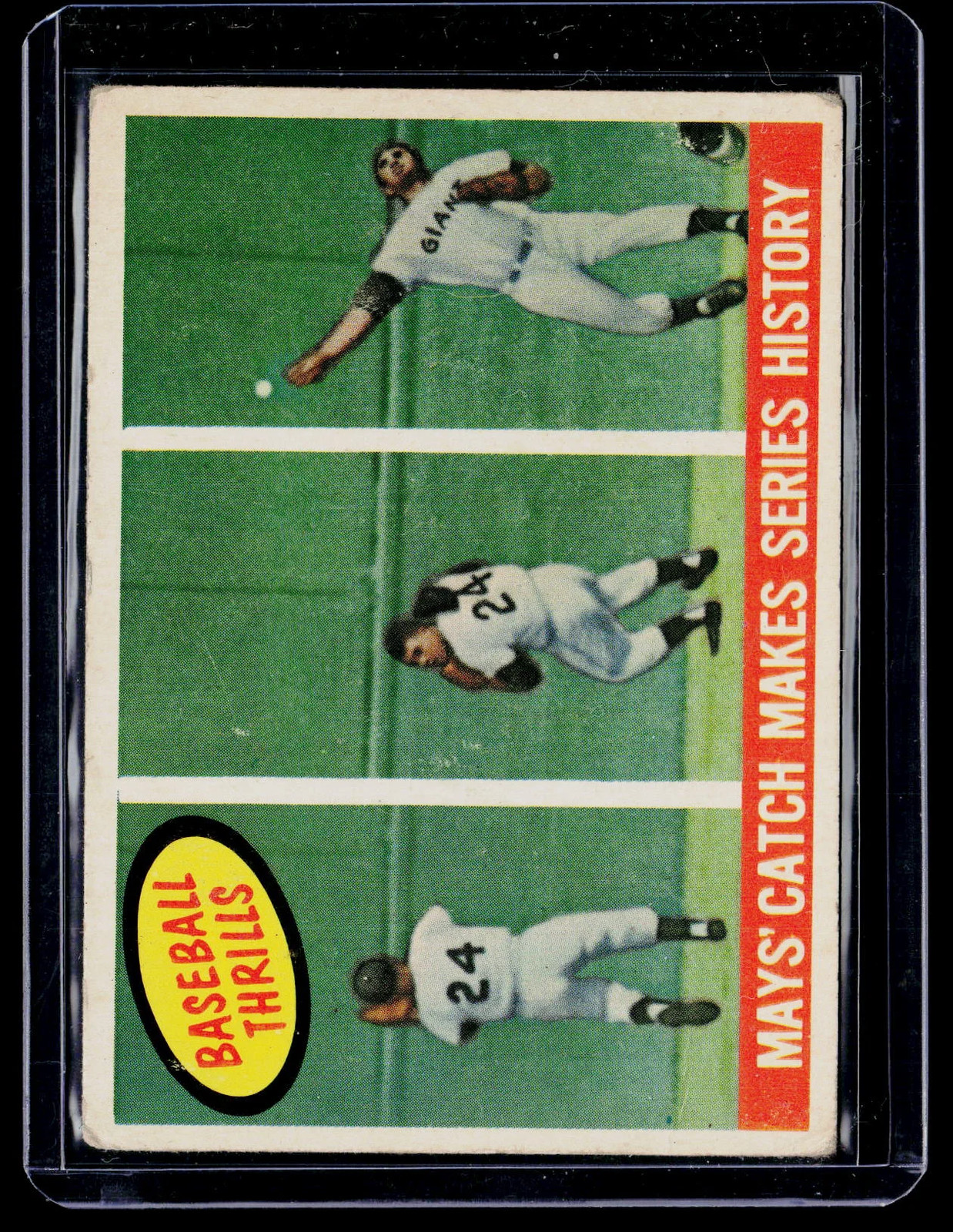 1959 Topps Willie May\'s Catch Makes Series History 464 Poor Condition
