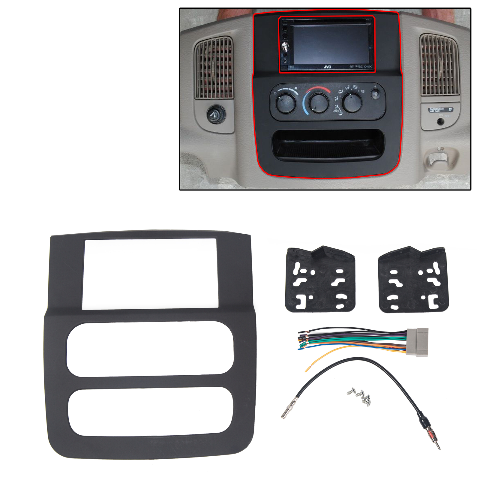For 2002-2005 2003 Dodge Ram 1500 2500 3500 Radio Installation Bezel Dash Kit For 2002-2005 2003 Dodge Ram 1500 2500 3500 Radio Installation Bezel Dash Kit