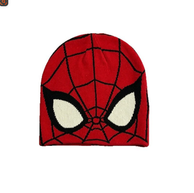 Autumn Winter Fashion Red Spider-Man Knitted Beanie Hat for Men Women Gift Cool