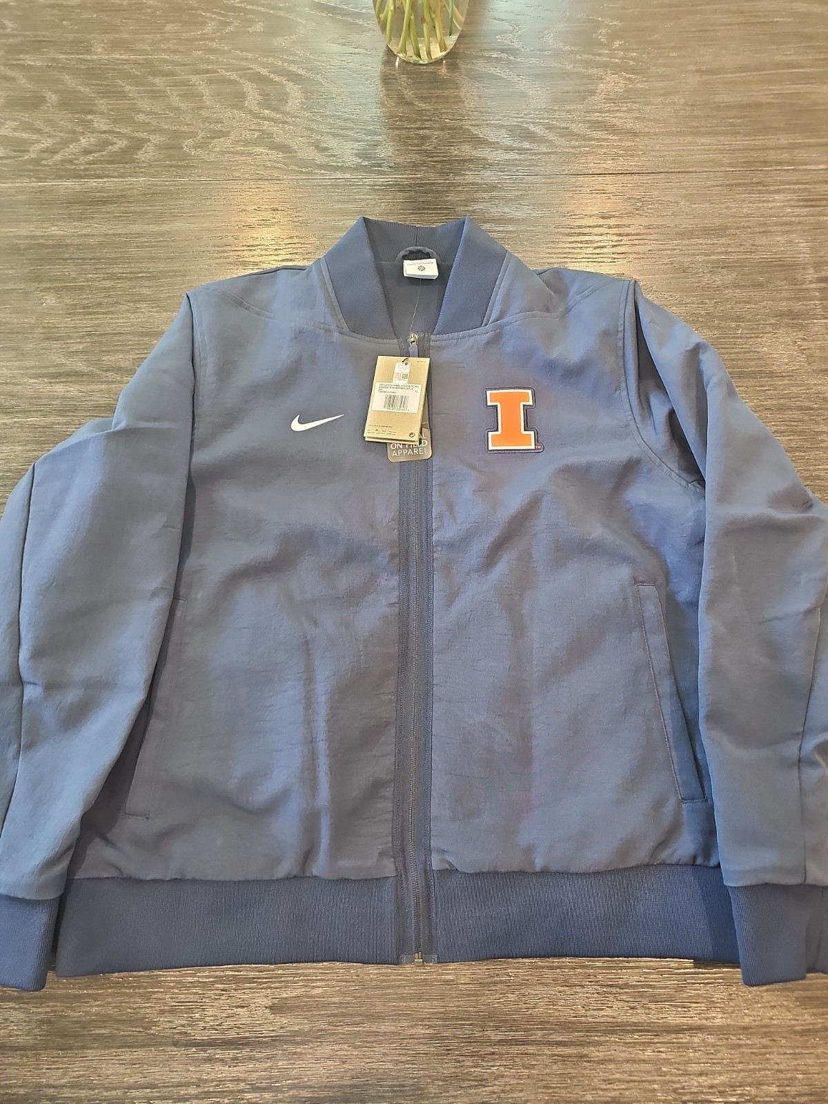 Nike Illinois Fighting Illini Womens Bomber Jacket Navy Team Issued Size XL Nike Illinois Fighting Illini Womens Bomber Jacket Navy Team Issued Size XL