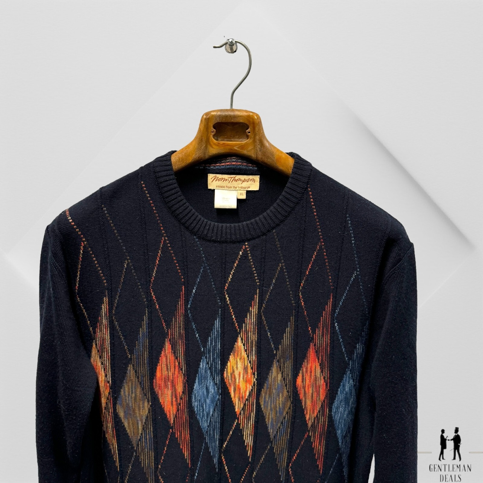 Vintage Norm Thompson Sweater Dark Navy COOGI Style Made in Canada Size XL Vintage Norm Thompson Sweater Dark Navy COOGI Style Made in Canada Size XL
