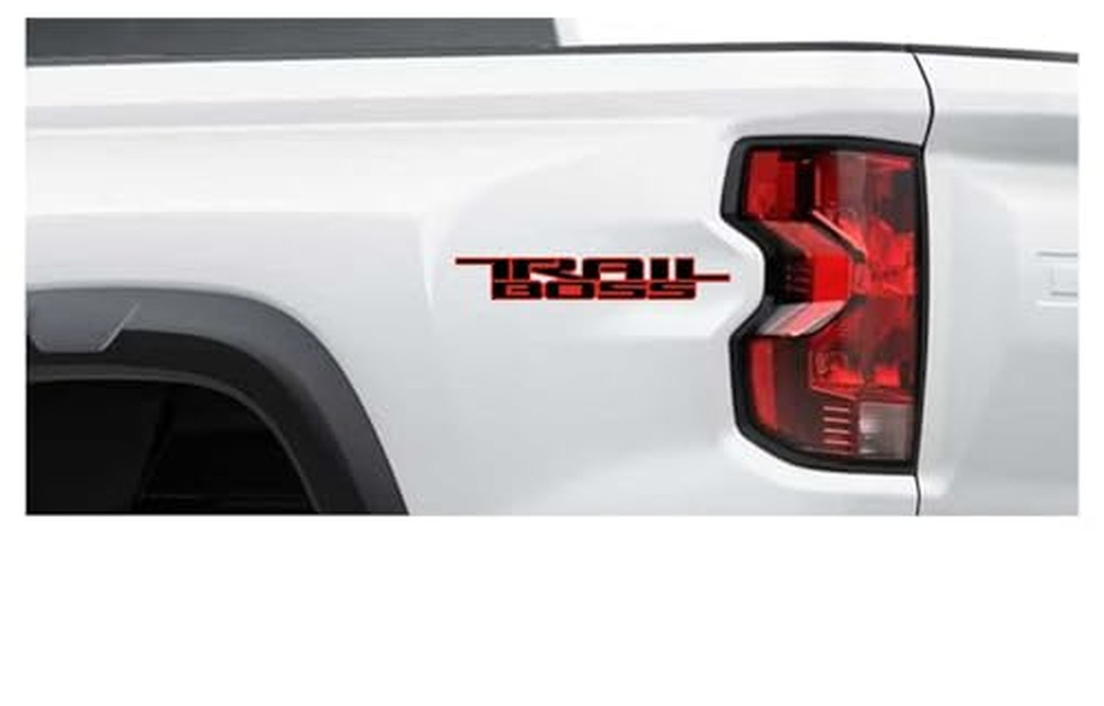 Chevy Colorado Black Red Trail BOSS Bedside Decals 2023-2026 Set of 2 GM Lice... Chevy Colorado Black Red Trail BOSS Bedside Decals 2023-2026 Set of 2 GM Lice...
