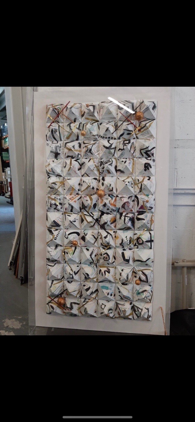 Scott Hile Original Art Mixed Media in acrylic protective case Scott Hile Original Art Mixed Media in acrylic protective case