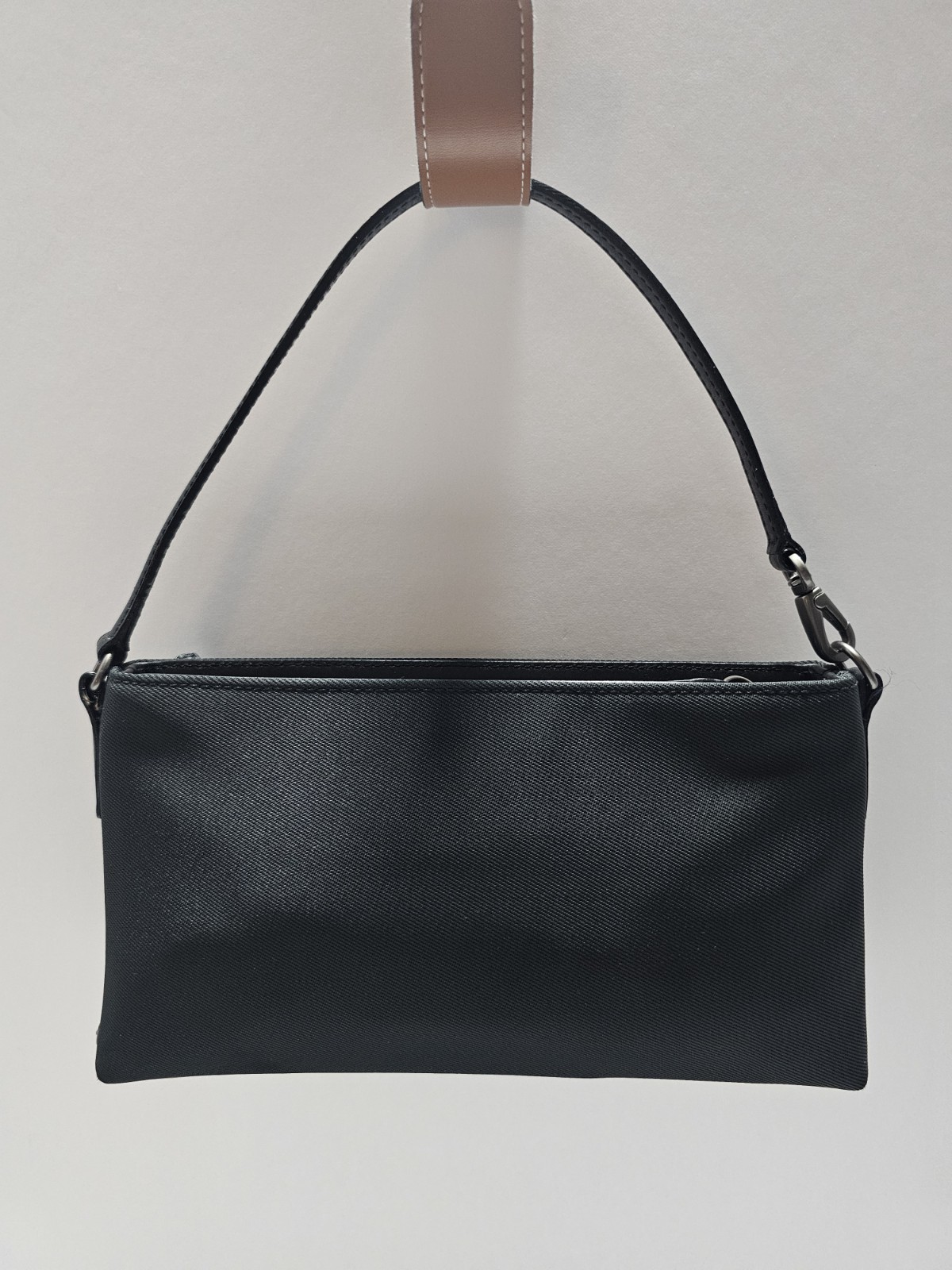 Coach 7407 Black Twill Leather Trim Shoulder Bag Purse Vintage Y2K Coach 7407 Black Twill Leather Trim Shoulder Bag Purse Vintage Y2K