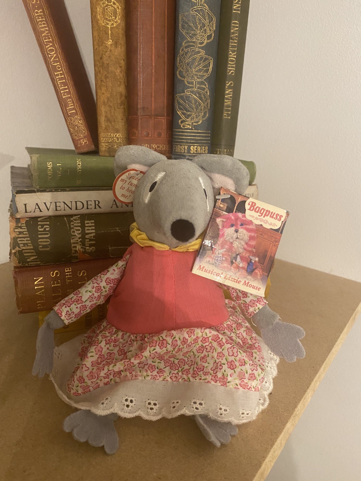 Rare vintage Bagpuss Lizzie Mouse singing plush toy Collectable Rare vintage Bagpuss Lizzie Mouse singing plush toy Collectable