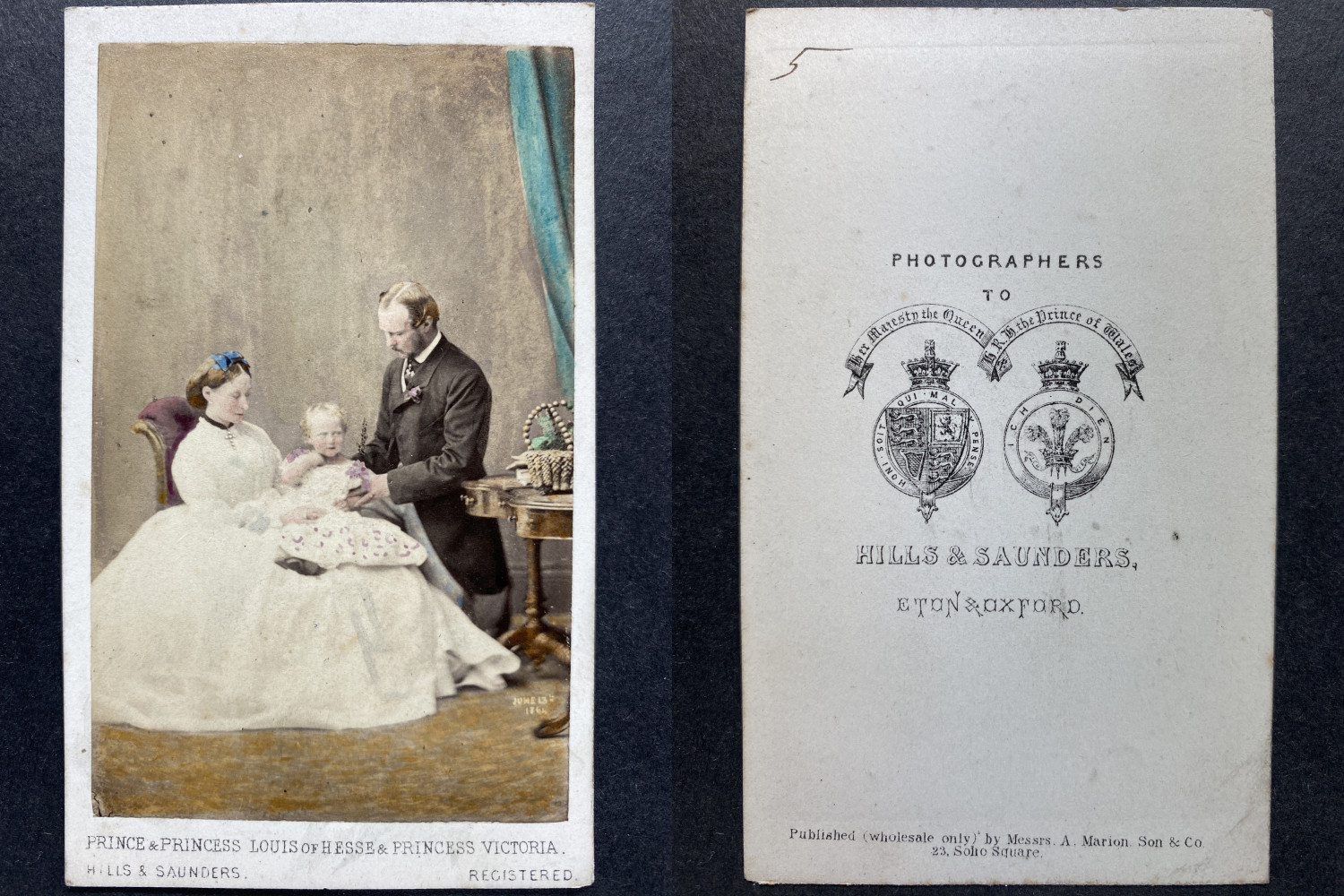 Hills & Saunders, Eton, Prince & princess Louis of Hesse & Princess Victoria Wine