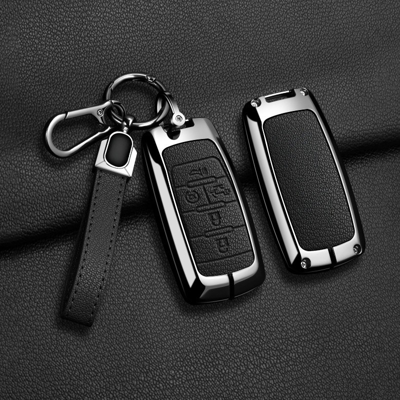 Zinc Alloy Leather Car Key Fob Case Cover For Dodge RAM 1500 2500 3500 2019-2026