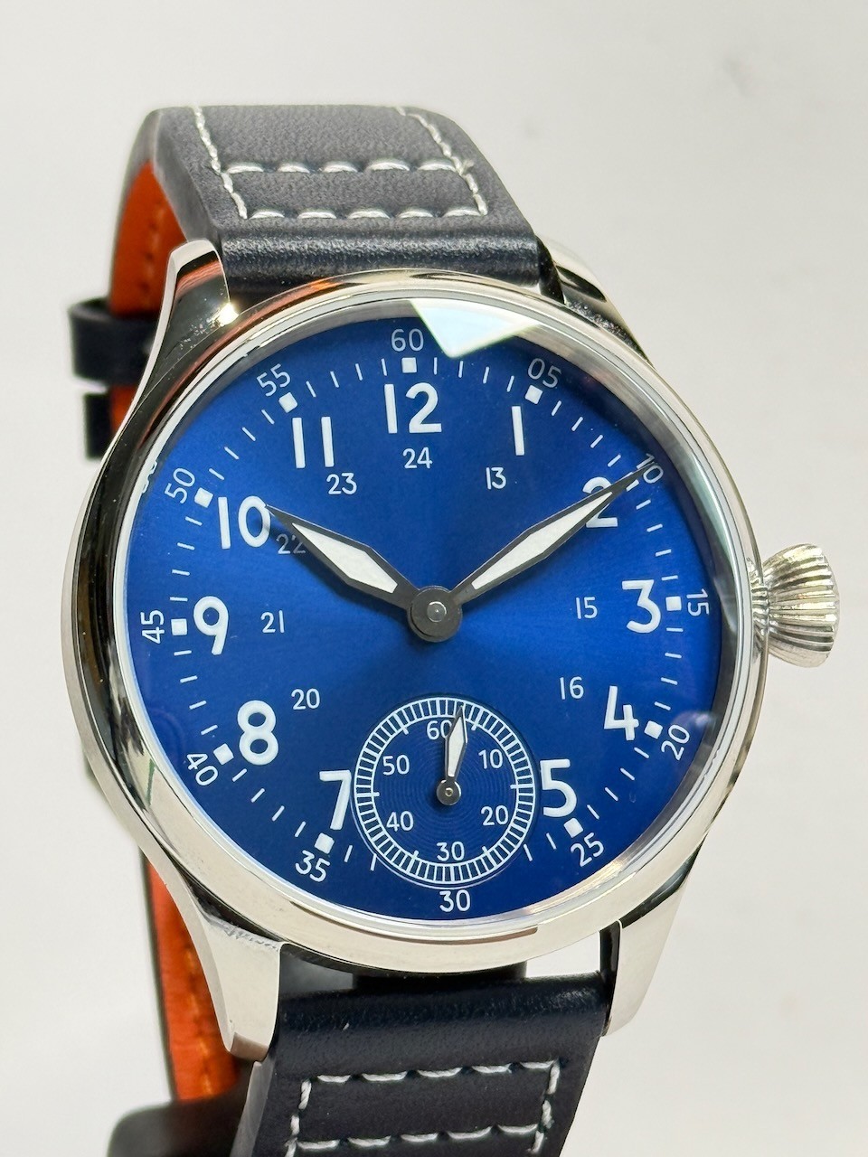 Pike Watches Handmade Pilot\'s Watch 41mm, Precise Manual Wind Movement, Warranty