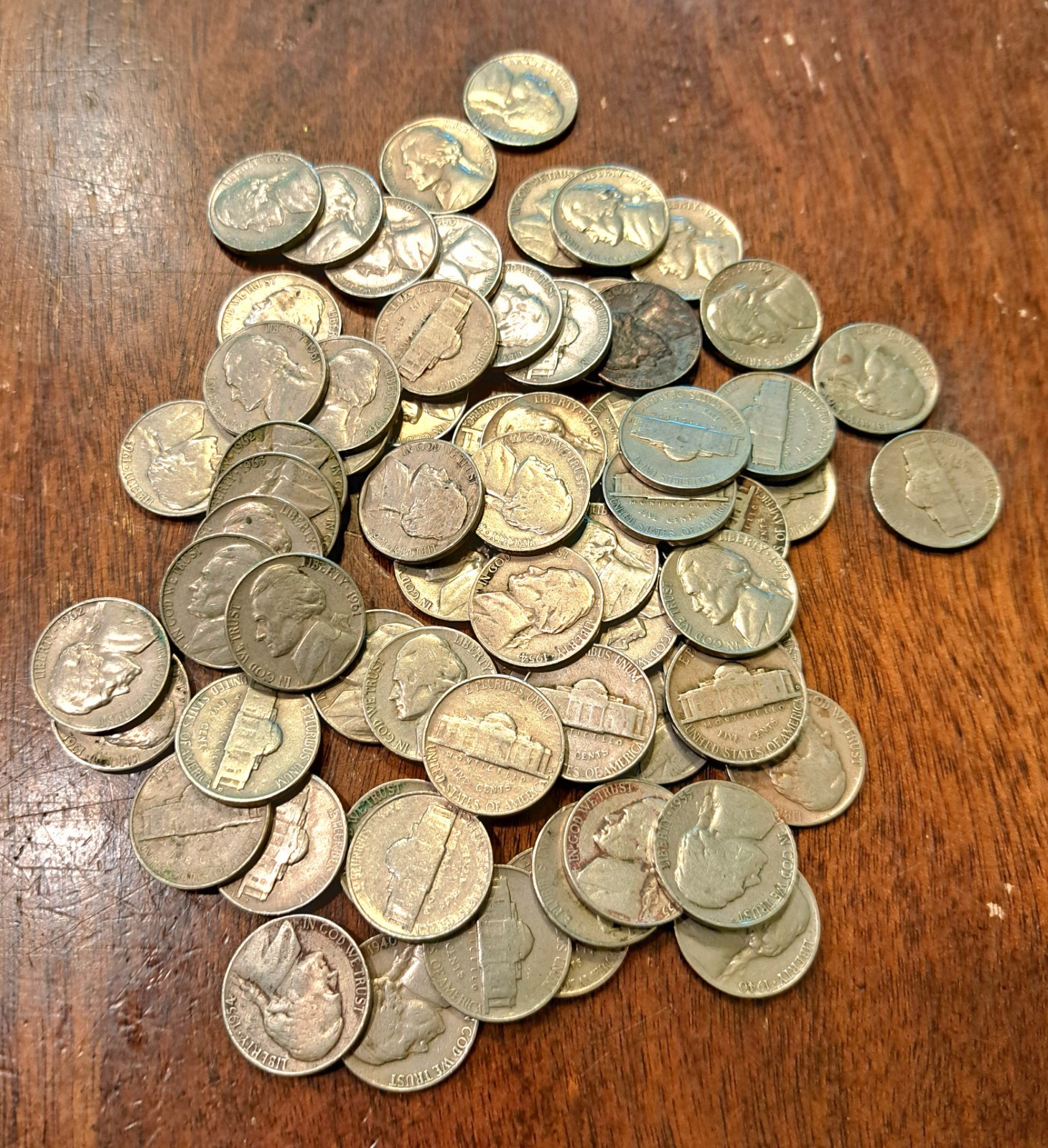 1938-1963 P/D/S early jefferson nickels, choice of date 1938-1963 P/D/S early jefferson nickels, choice of date