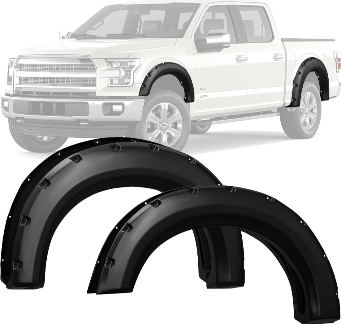 YITAMOTOR Front Pocket Fender Flares for 2009-2014 Ford F-150 Smooth Black Pair YITAMOTOR Front Pocket Fender Flares for 2009-2014 Ford F-150 Smooth Black Pair