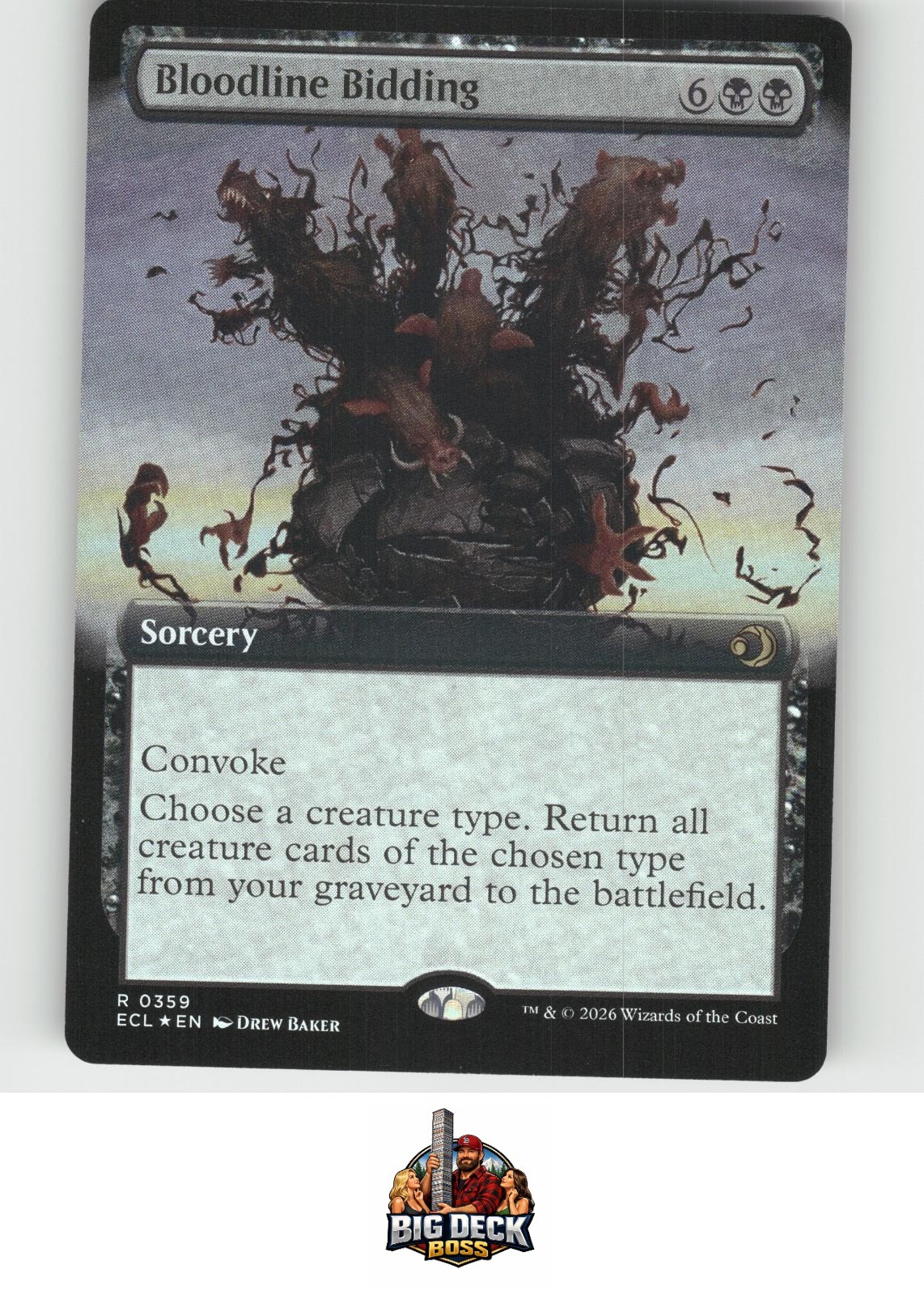 FOIL BLOODLINE BIDDING (EXTENDED ART) LORWYN ECLIPSED MTG NM/M