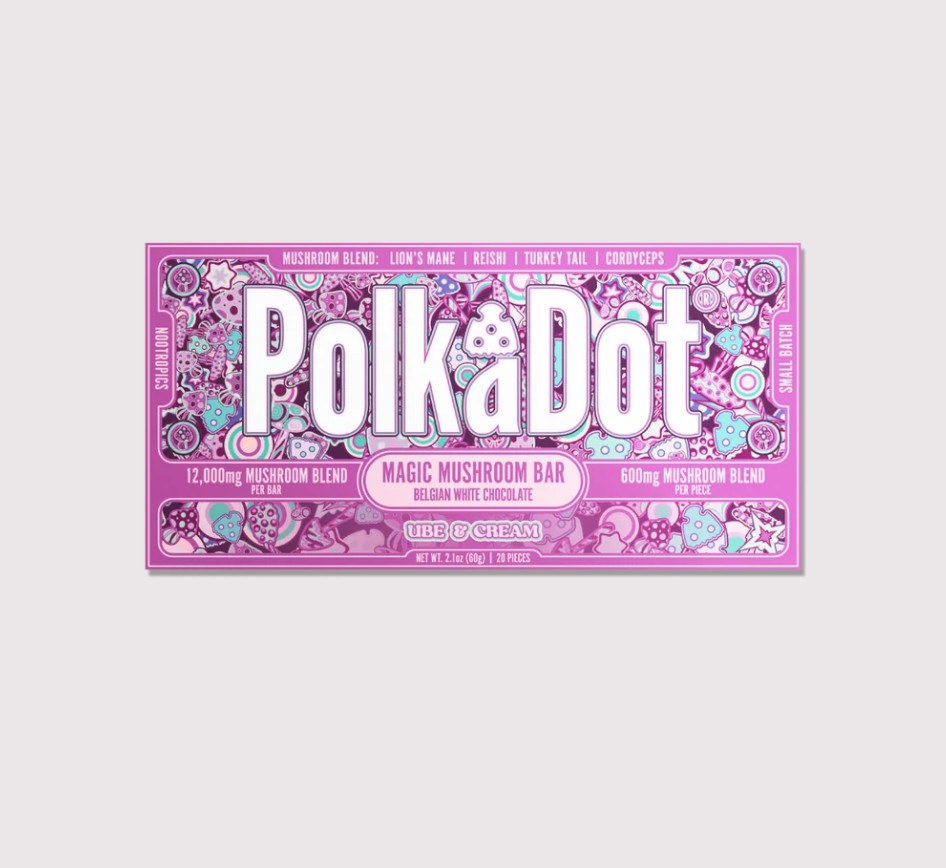 PolkaDot Mushroom Belgian Milk - Ube & Cream 12,000mg 20 pieces | Authentic